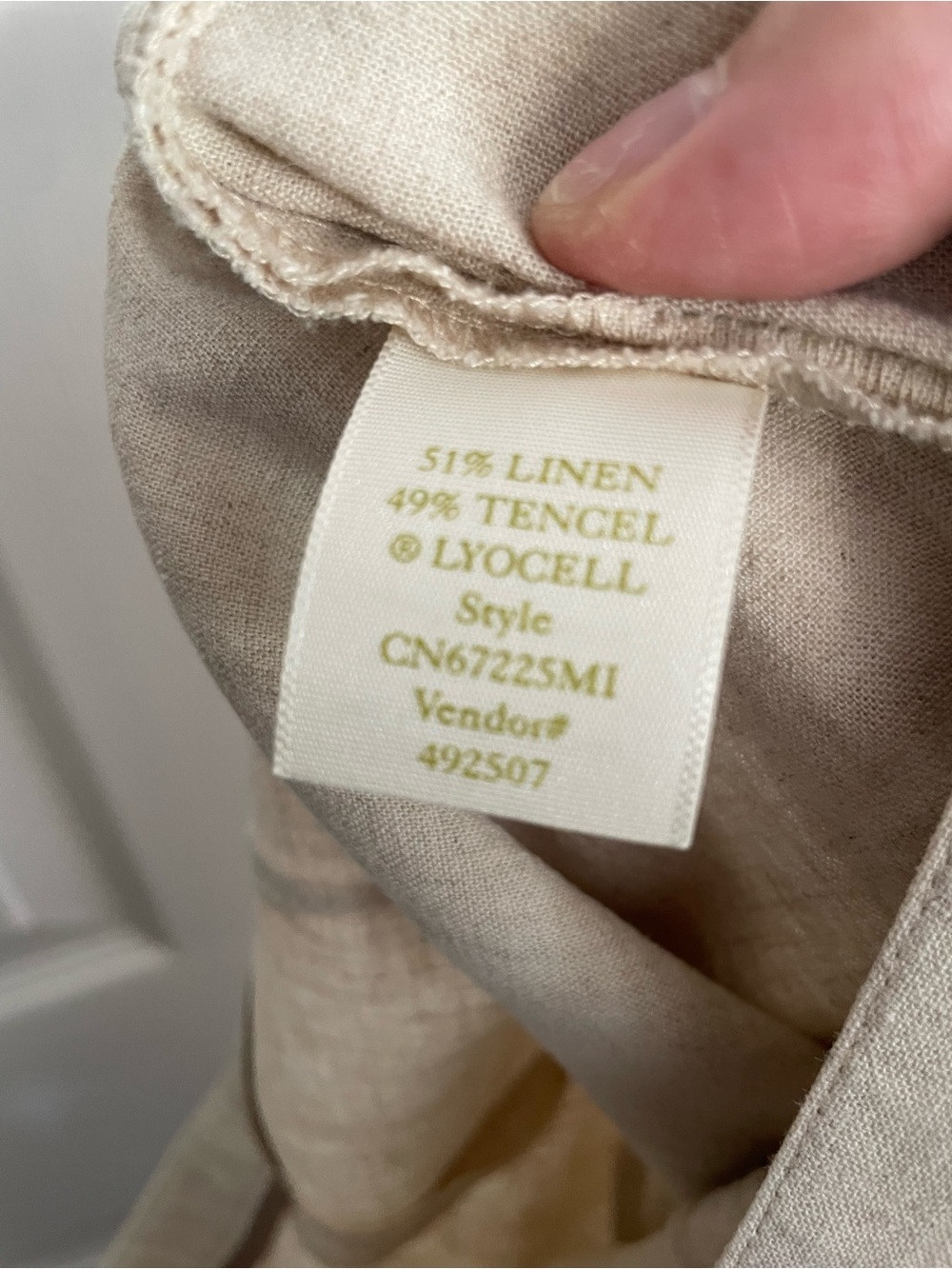 Vintage Caslon Women's size 6 Relaxed Linen Blend Pants - Beige - Picture 9 of 9